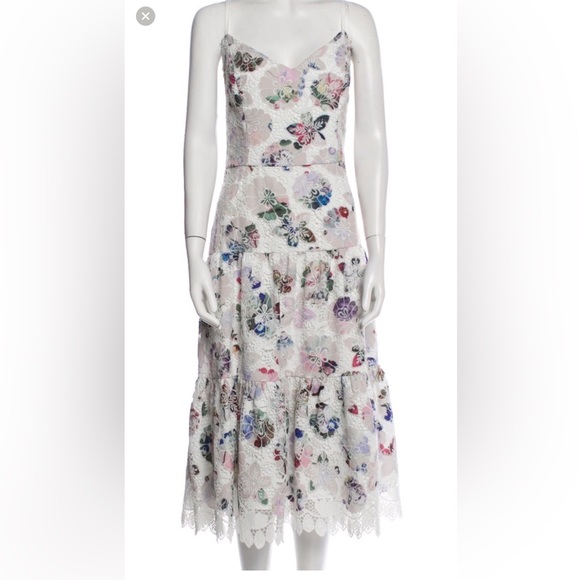 Marchesa Norte Lace Midi Dress size 12